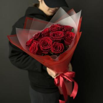 Букеты из красных роз 40 см (Эквадор) (код   194012)
