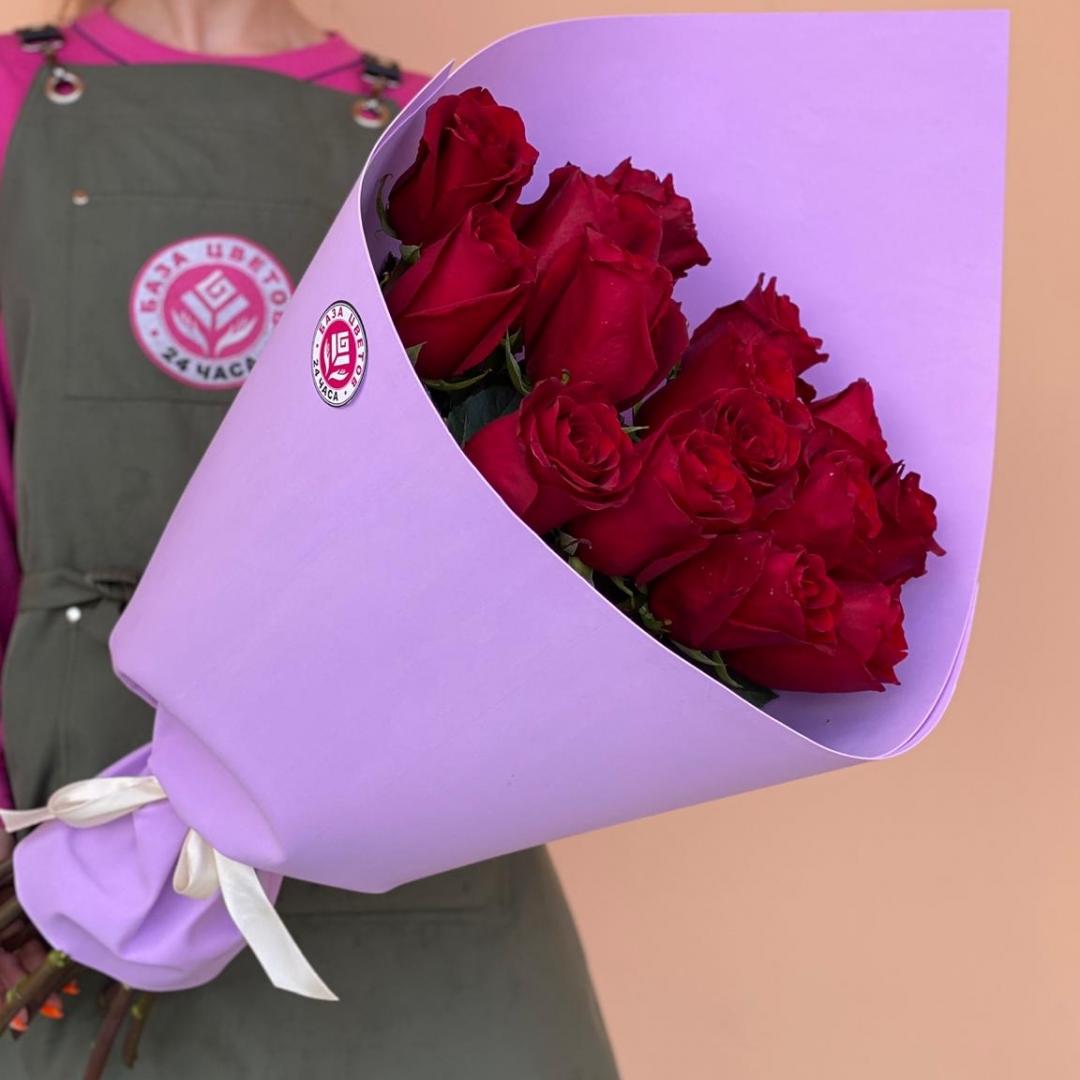 Букеты из красных роз 60 см (Эквадор) Артикул: 201786