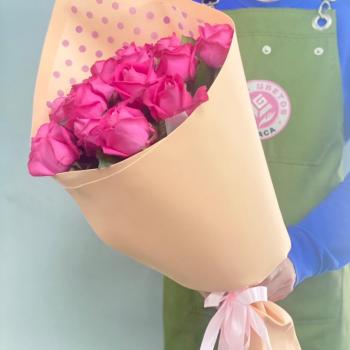 Розовые розы 60 см 15 шт. (Россия) (артикул букета  344084)