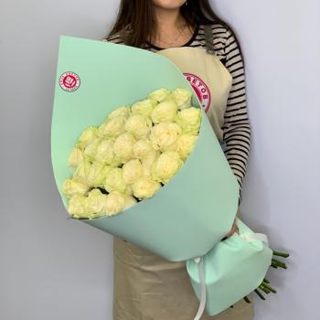 Букеты из белых роз 40 см (Эквадор) артикул: 676