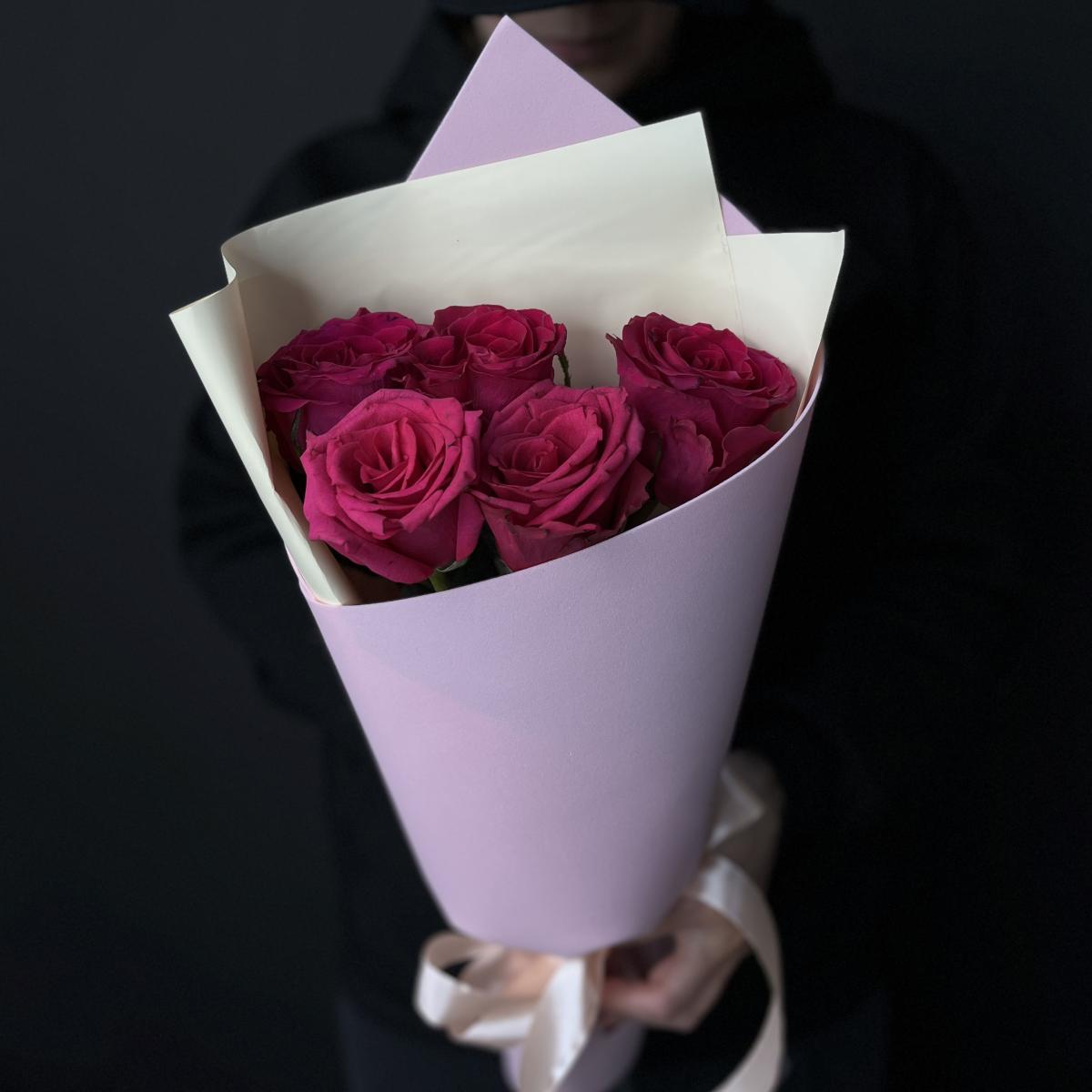 Букеты из розовых роз 40 см (Эквадор) №: 91598