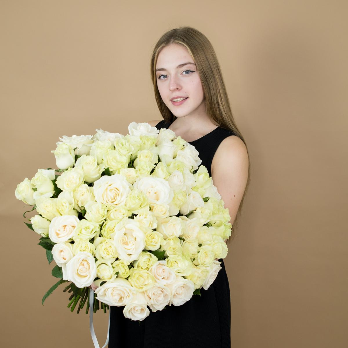 Букет из белых роз 101 шт 40 см (Эквадор) articul  93795