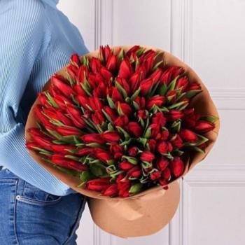Красные тюльпаны 101 шт articul  146861